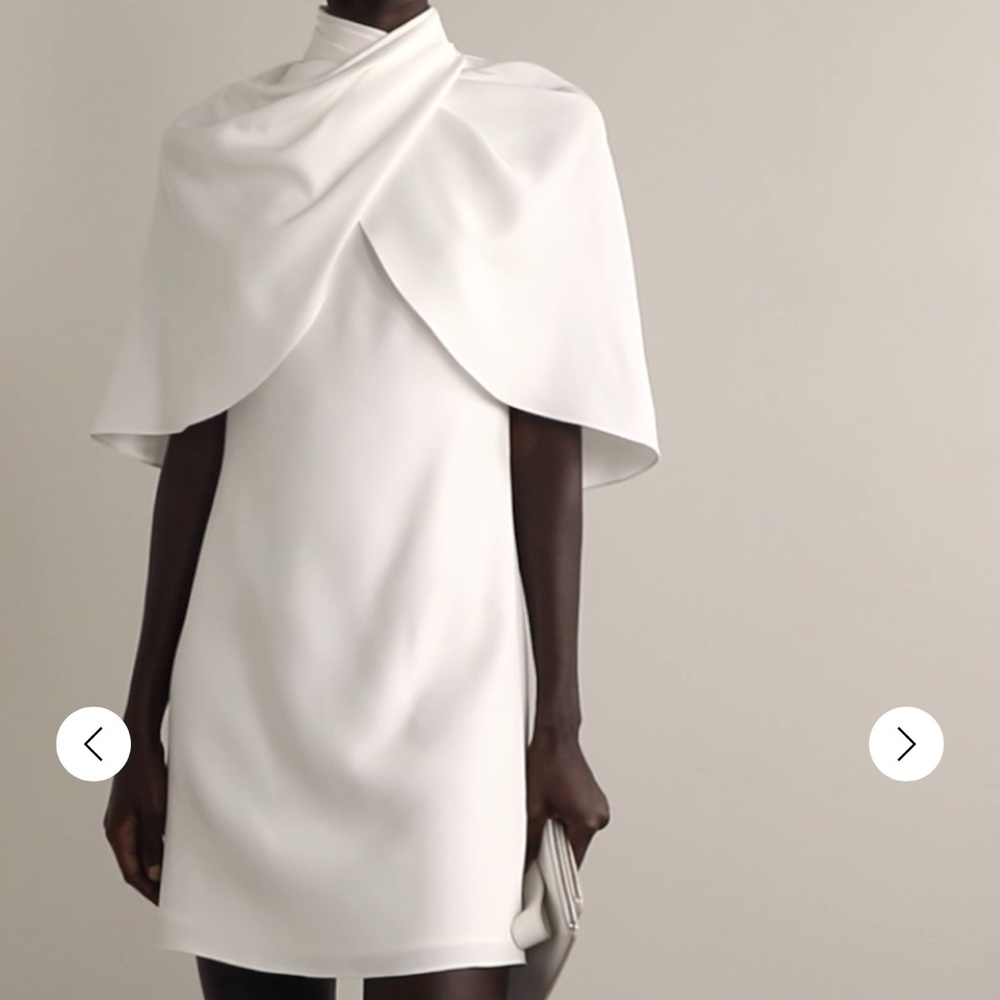 New with Tags Brandon Maxwell Silk Drape Dress